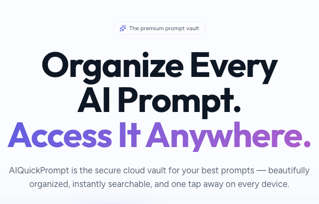 AI Quick Prompt web app project by Market Me Global