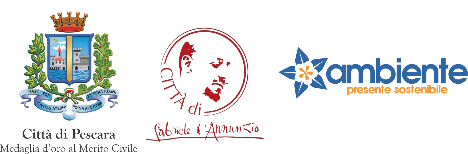 Loghi del Comune di Pescara e di Ambiente SpA