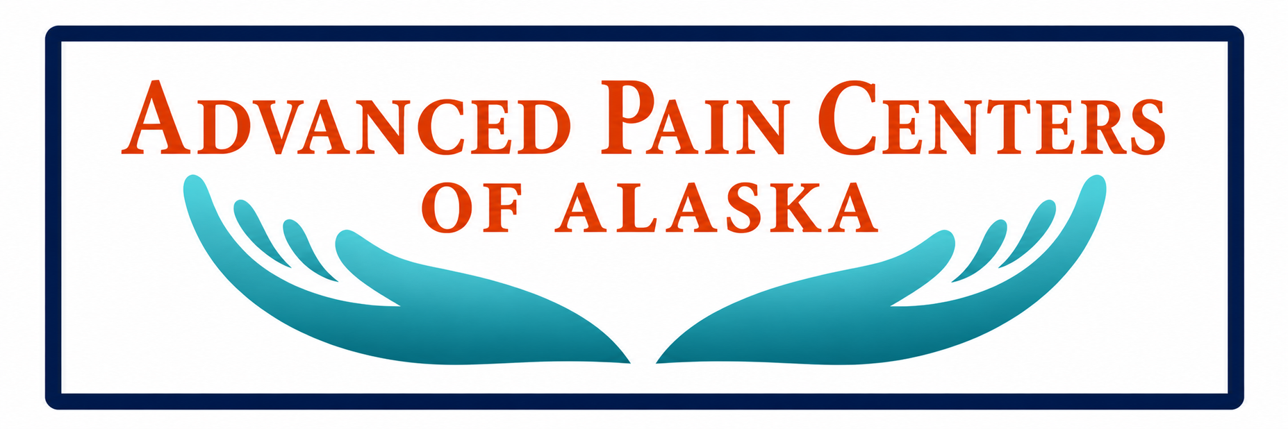 The Advanced Pain Centers of Alaska logo in dark blue.