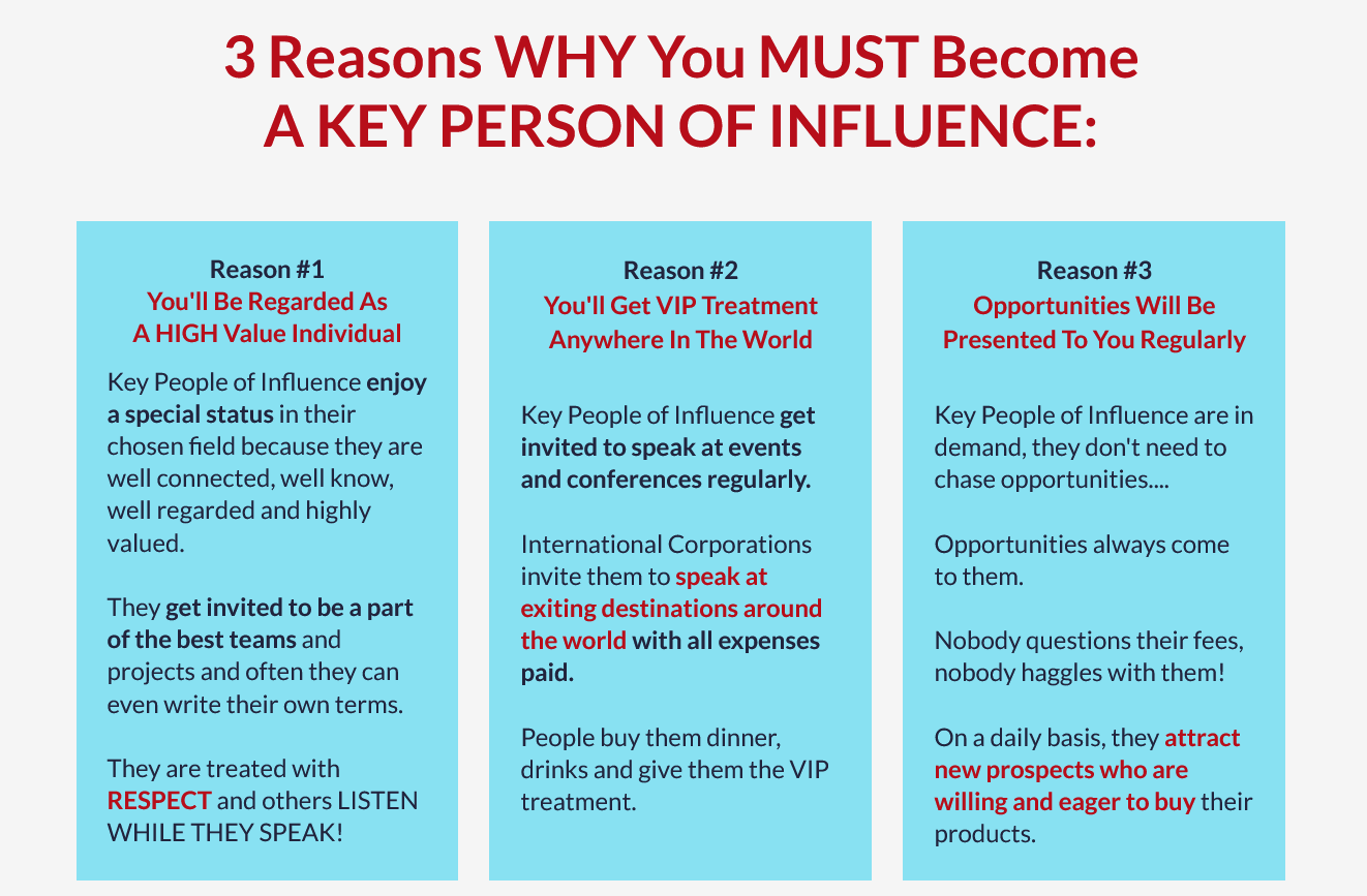 Become A Key Person of Influence