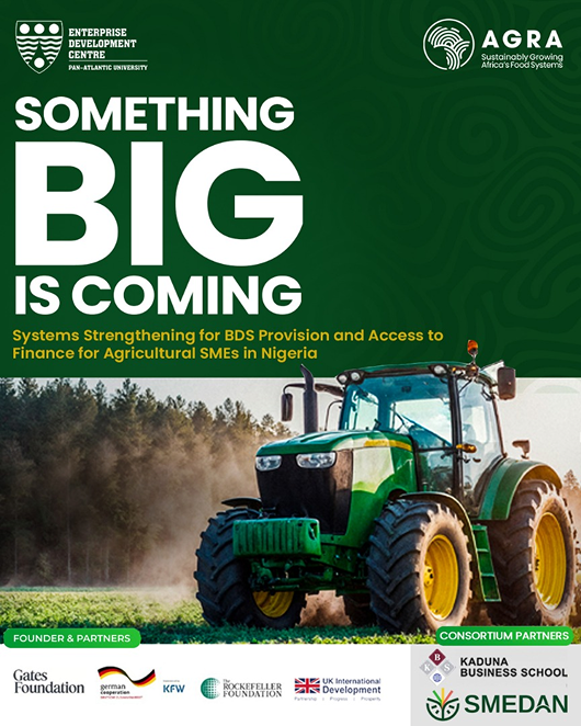 Agricultural development in Nigeria - farmers working with rice, maize, and soybean crops