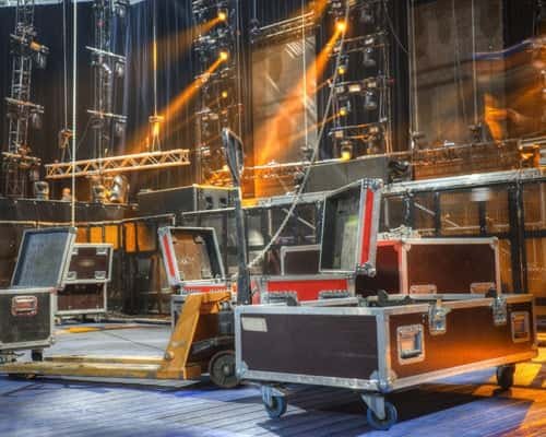 Backstage rigging and visual production equipment