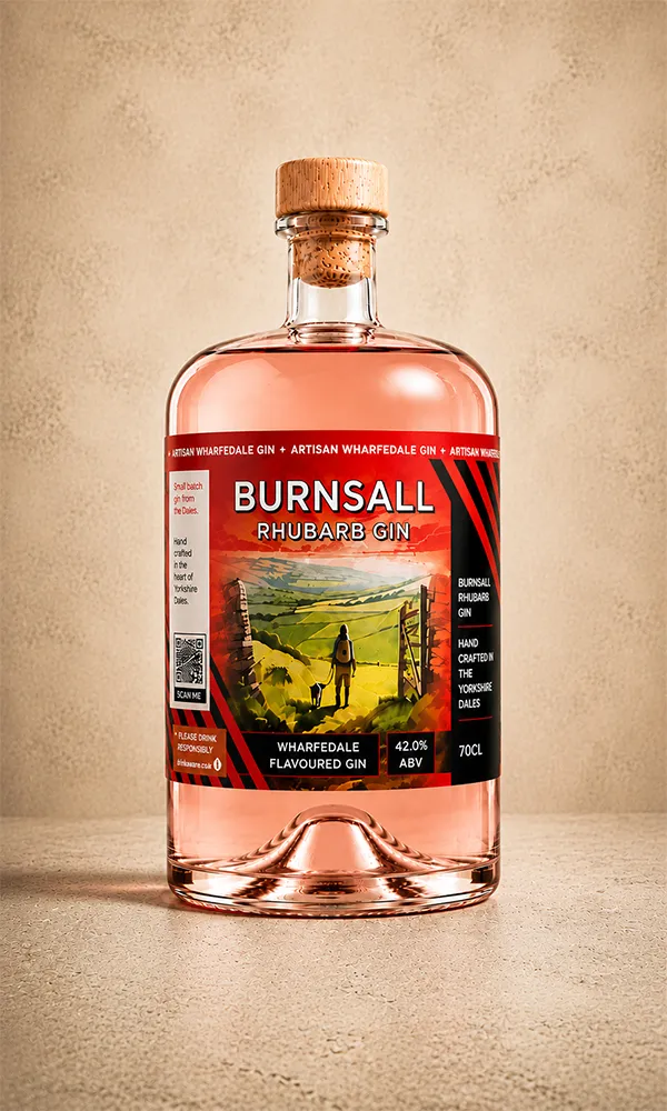 BURNSALL RHUBARB GIN 70 CL: 42.0% ABV