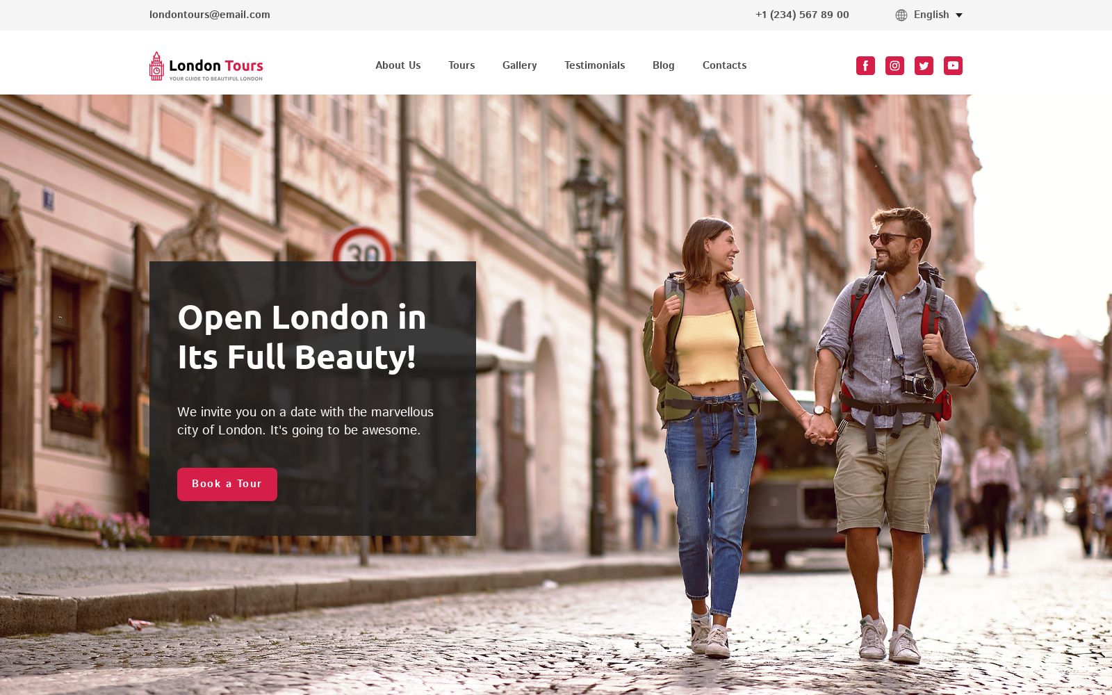 Travel Booking Website Template for Tourism Site Image