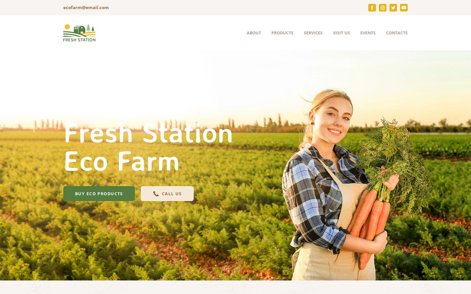 Farm Website Design Template for Crop Cultivation Image