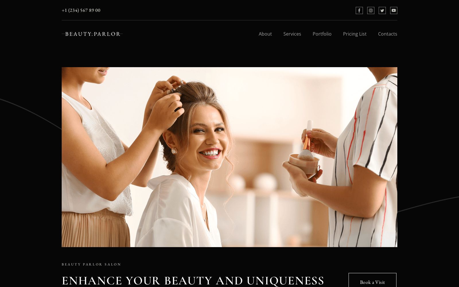 Tattoo Landing Page Template for Salon Image