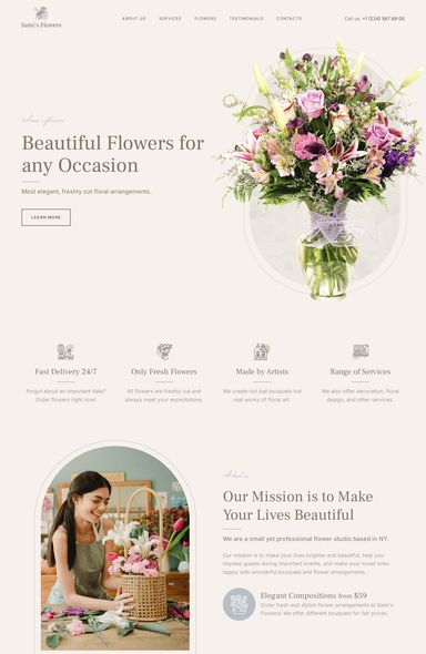 Best Flower Shop Website Design