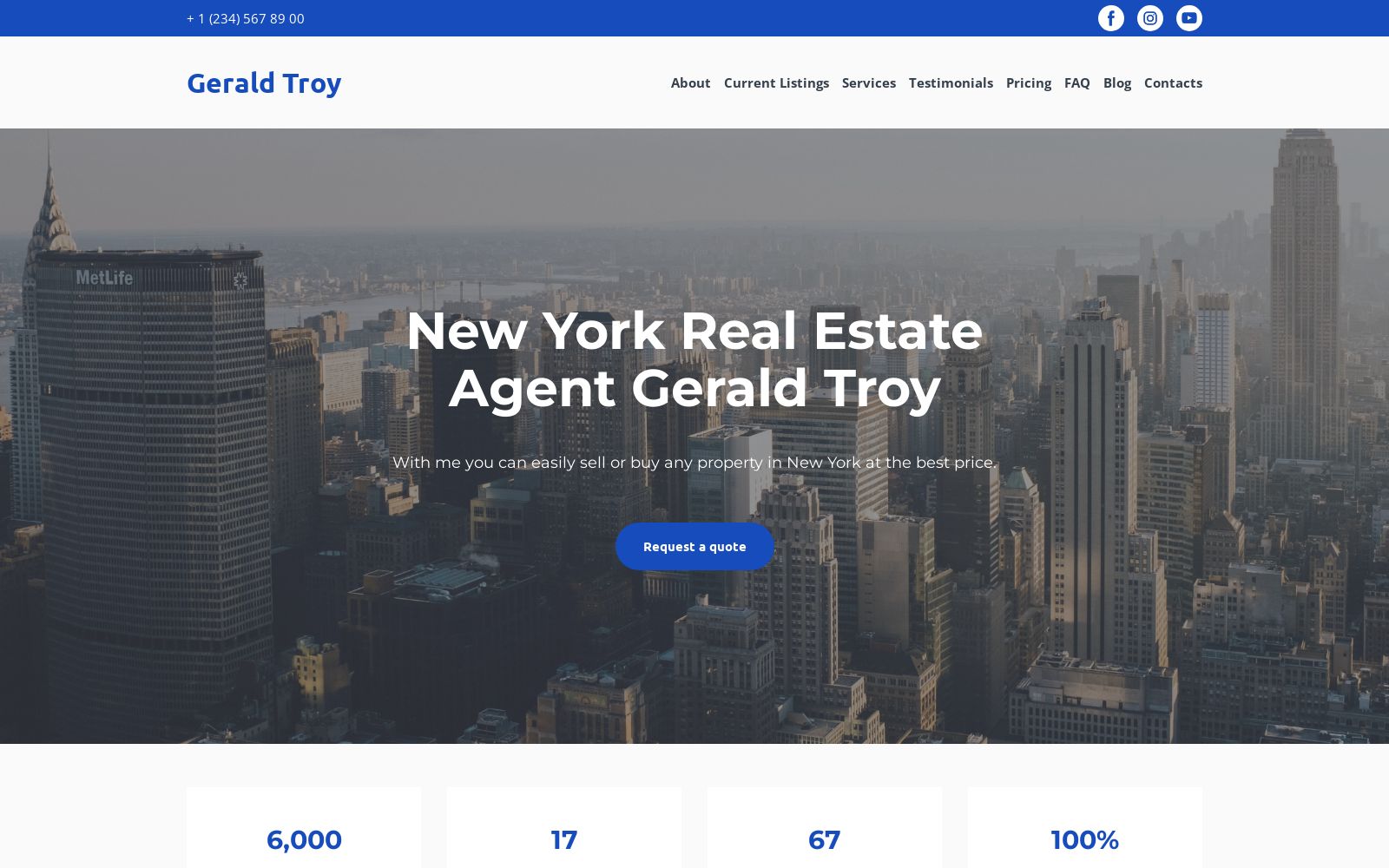 Real Estate Investor Website Template Image