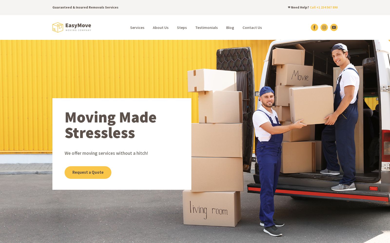 Delivery Website Template Image