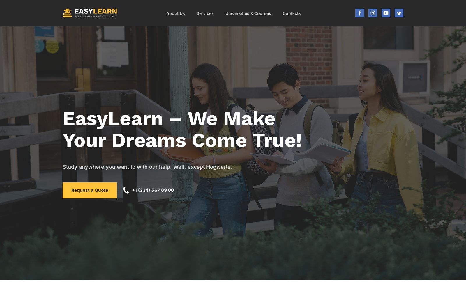 Education Consultancy Website Template Image