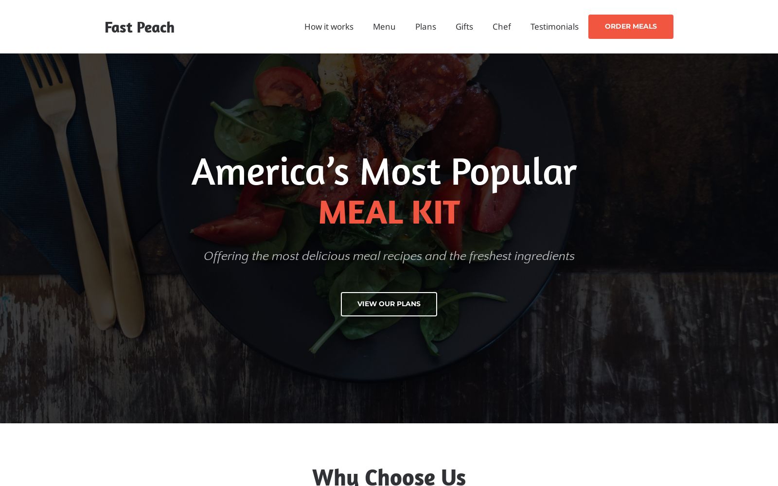 Food Ordering Website Template for Meal Delivery Services image