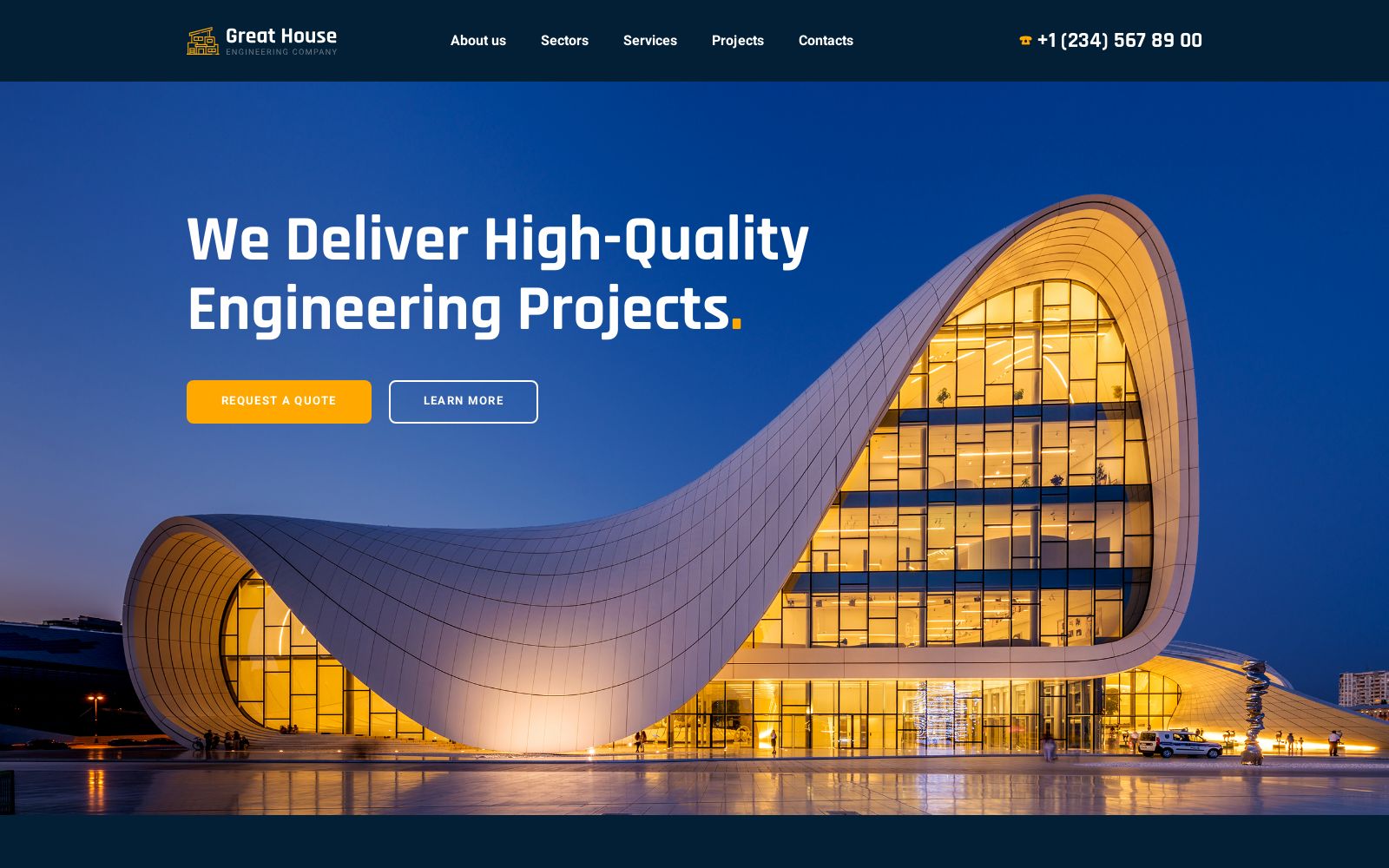 Engineer Website Template Image