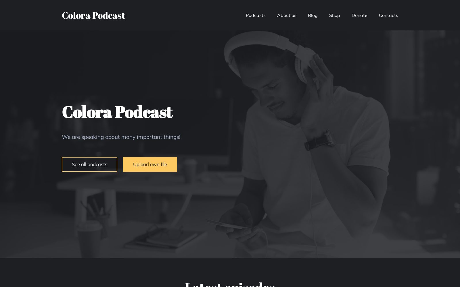 Podcast Landing Page Template Image