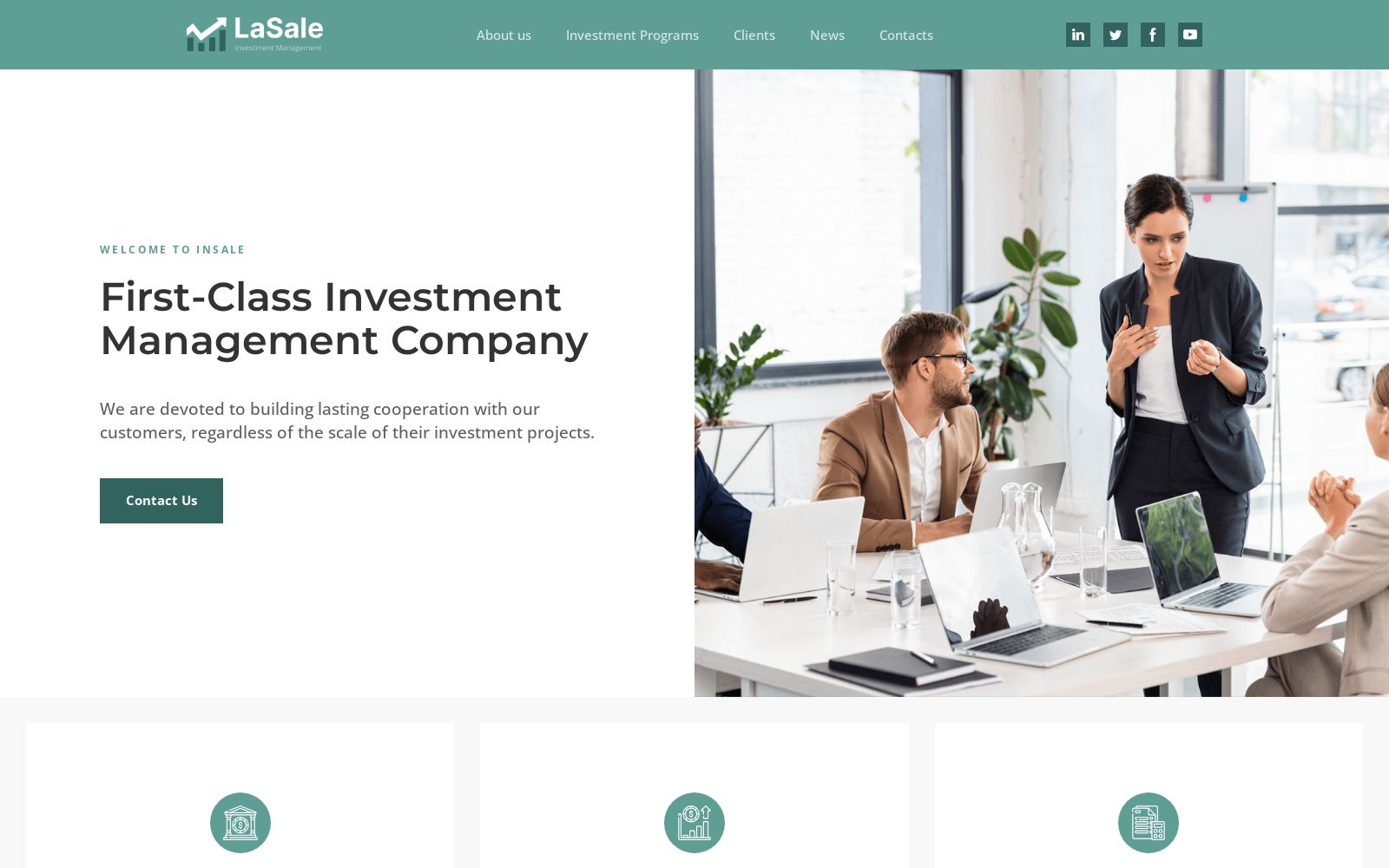 Trading Company Website Template Image