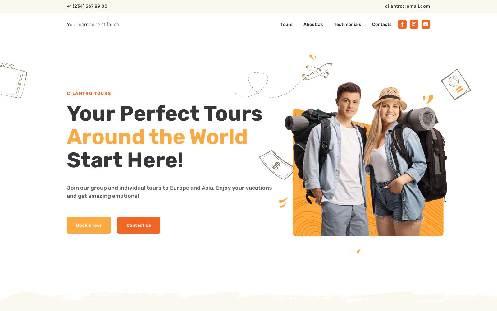 Travel Landing Page Template for Travel Agency Image