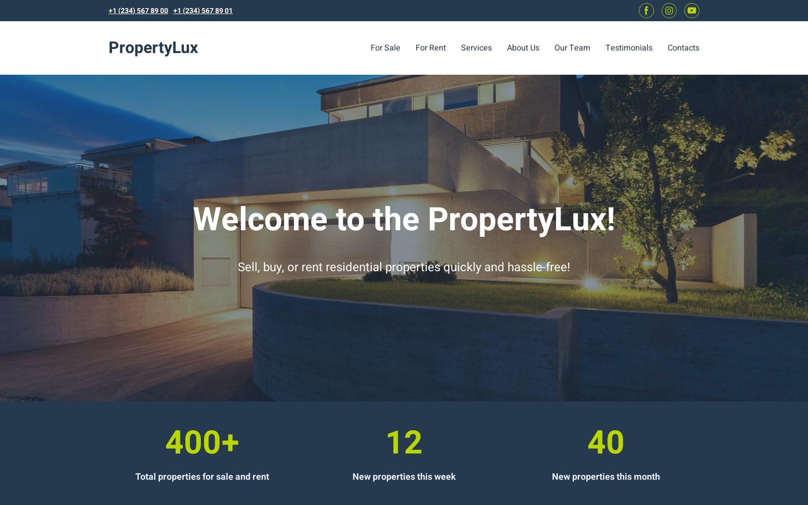 Property Management Website Template for Realtors image