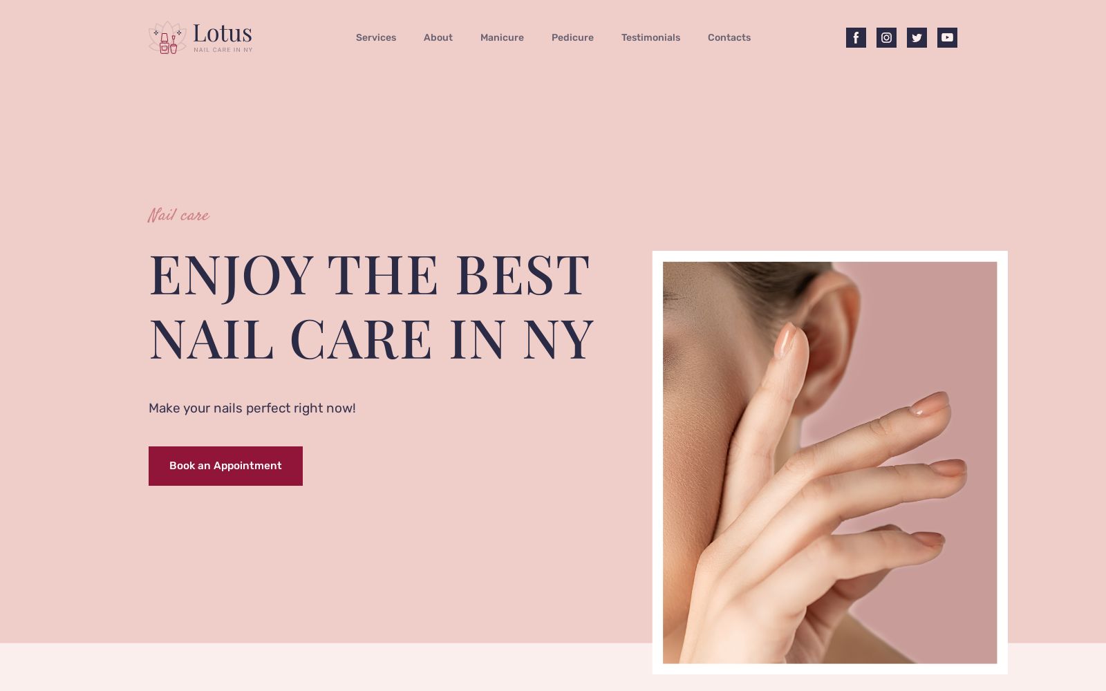 Nail Website Design Image