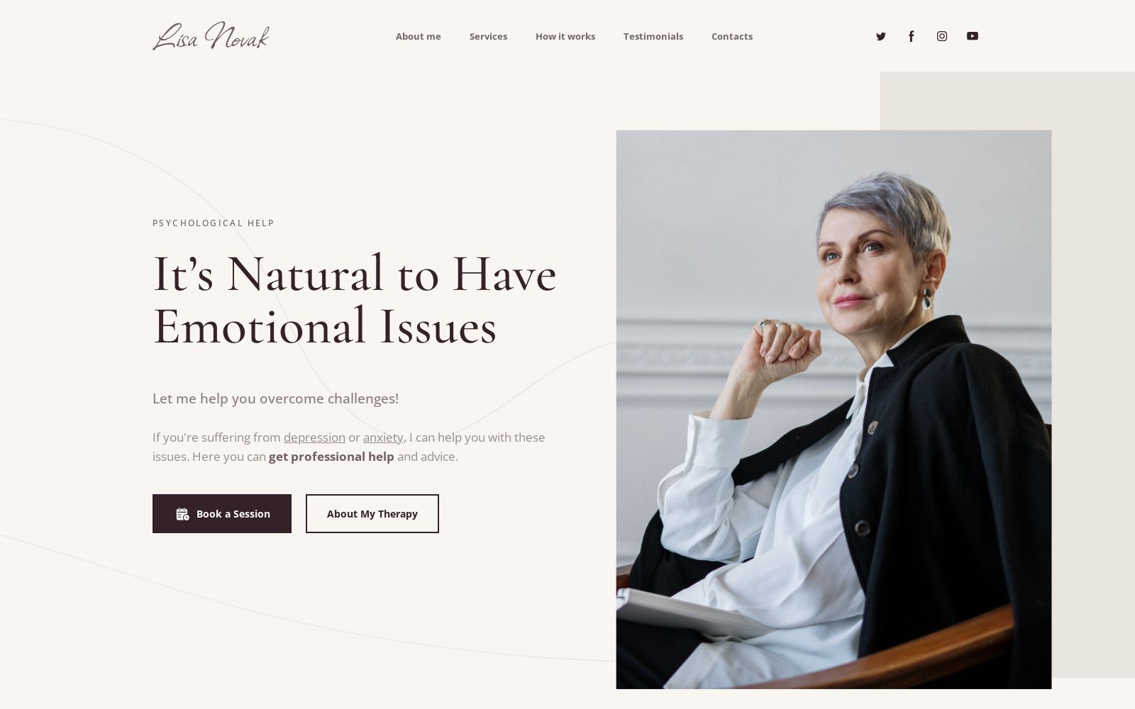 Hypnotherapy Website Template Image