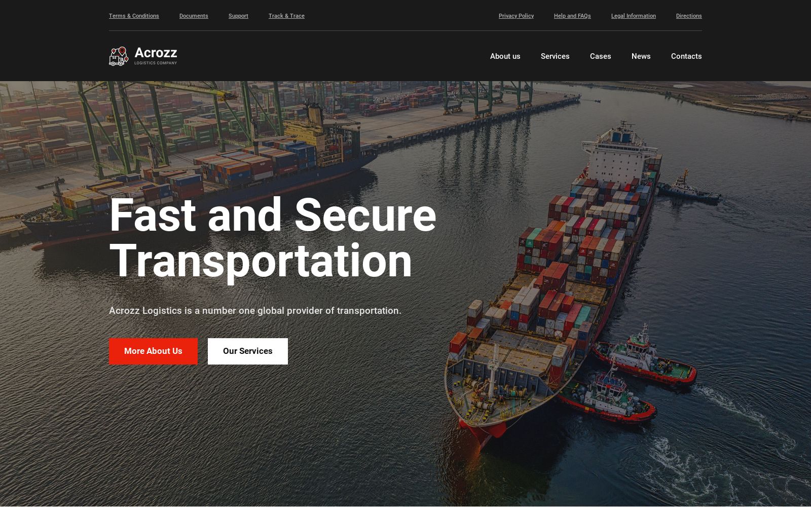 Logistics Company Website Template for Trucking Service image