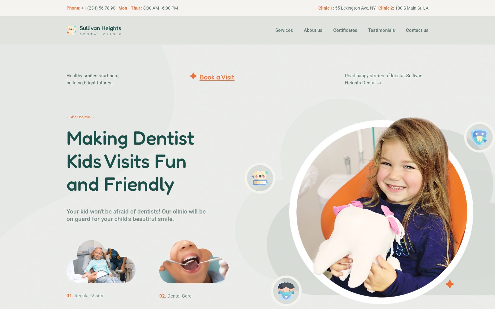 Pediatric Dentistry Website Template for Dental Site image