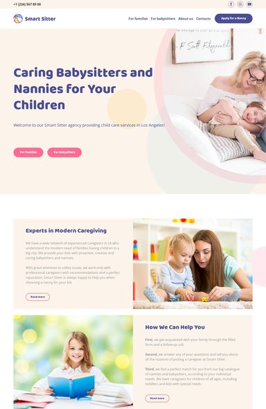 Babysitter Website Template