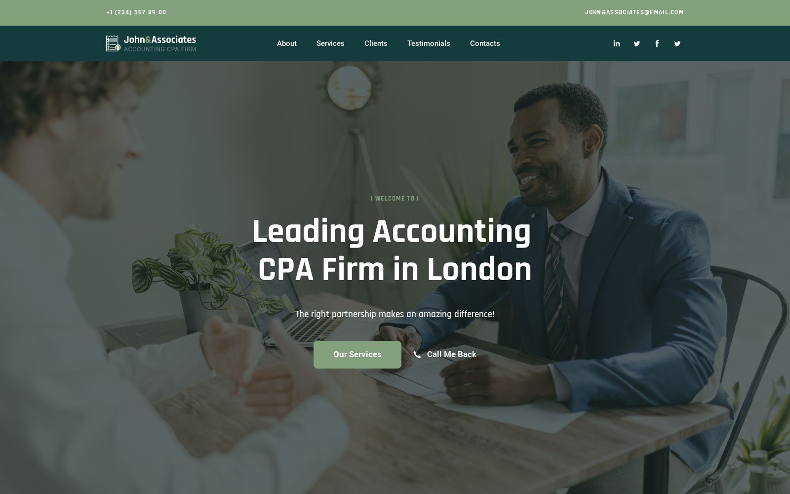 Accounting Services Website Template for Financial Firm image