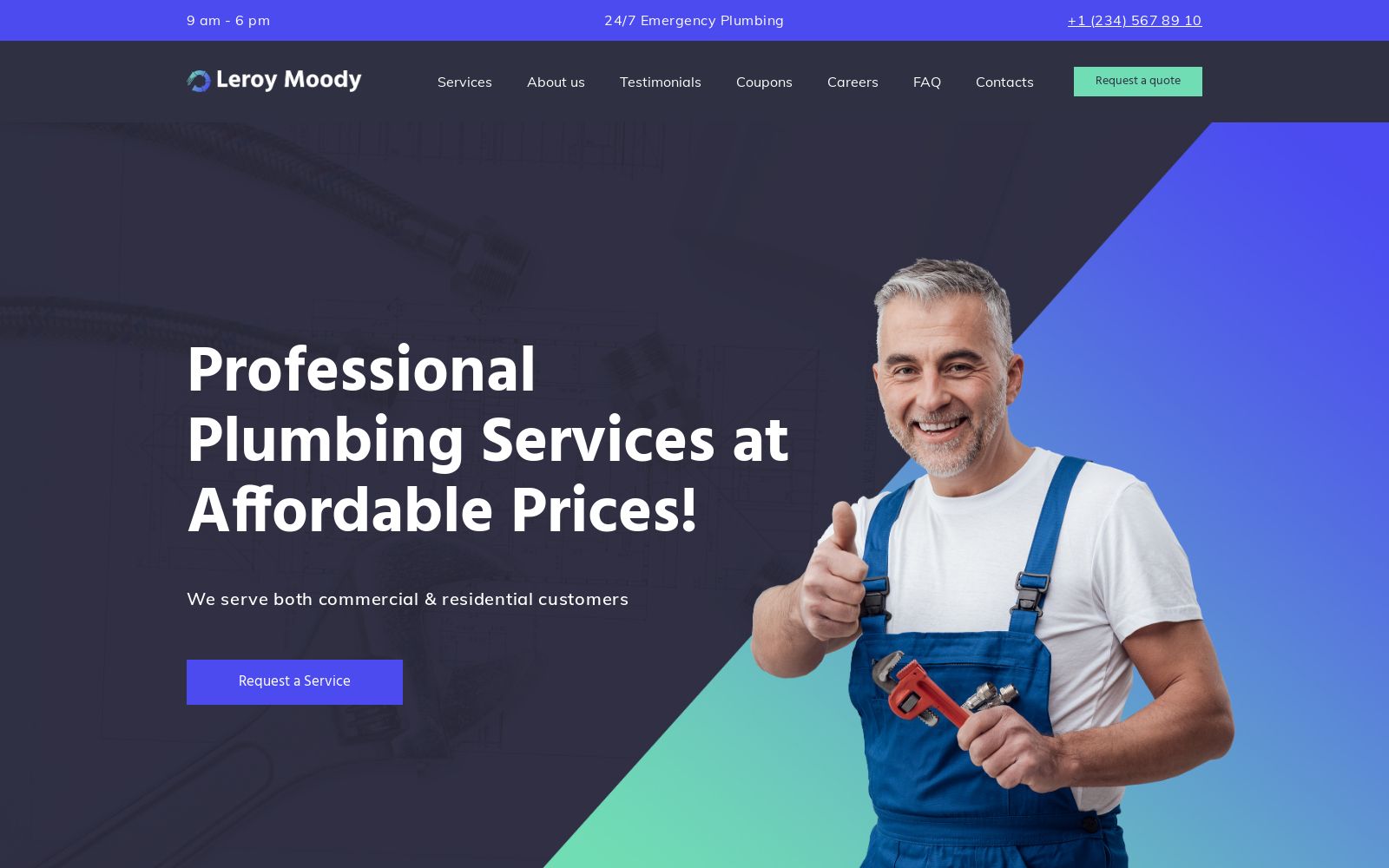 Plumbing Website Design Image