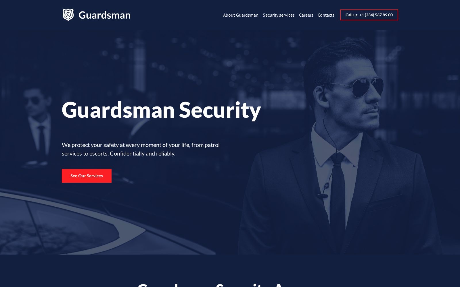 Security System Website Template Image