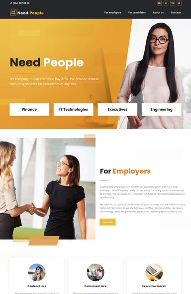 Human Resources Website Template
