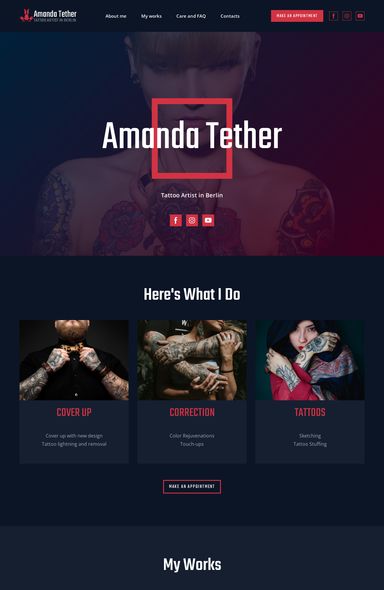 Tattoo Website Template