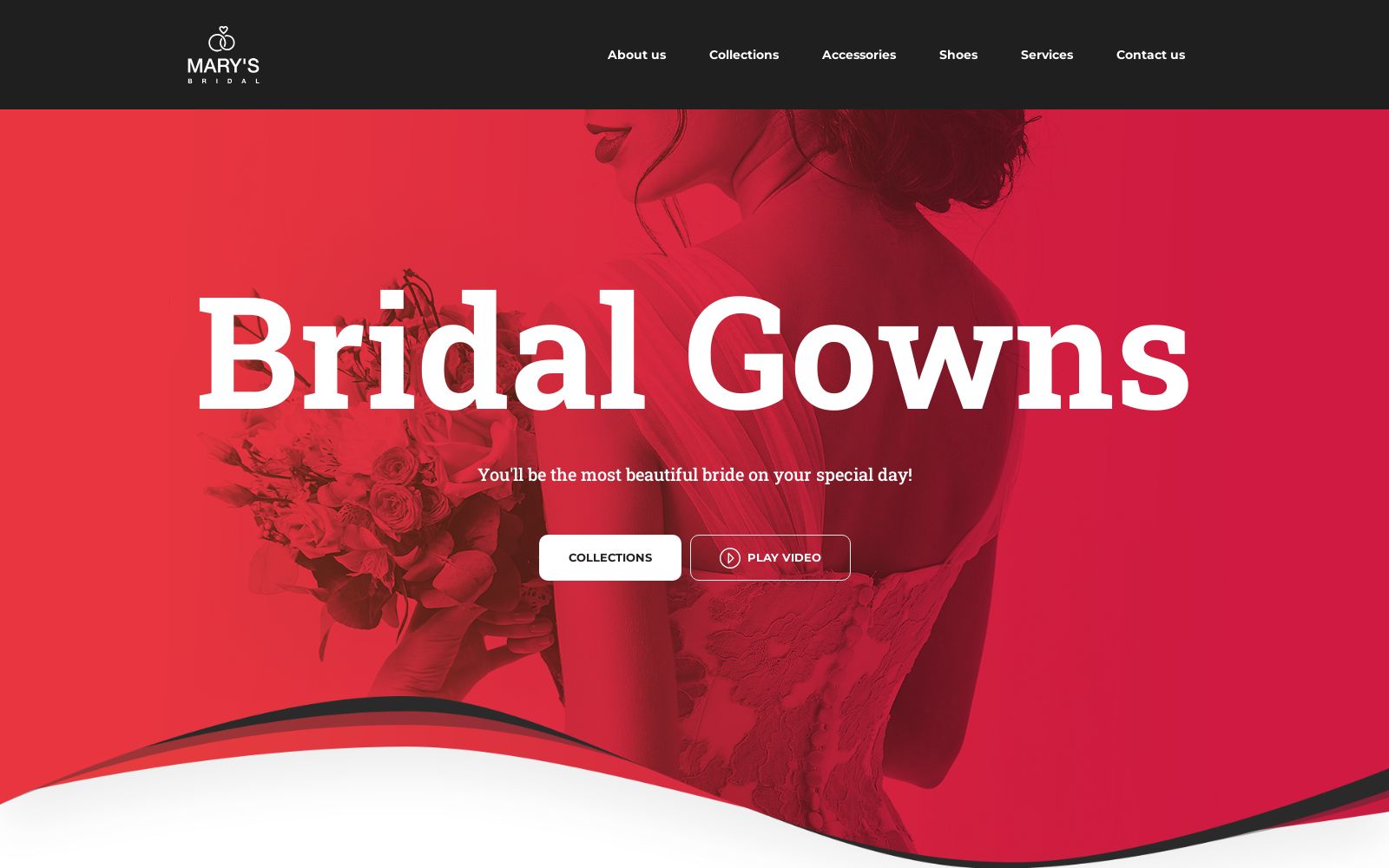 Bridal Shop Website Template for Wedding Salon Image