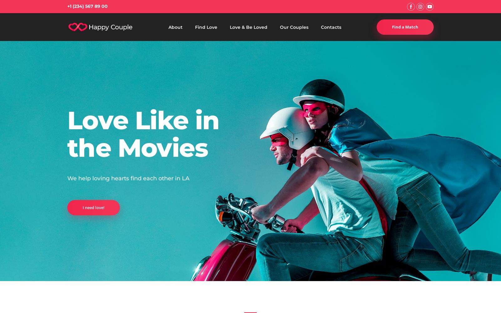 Online Dating Website Template Image