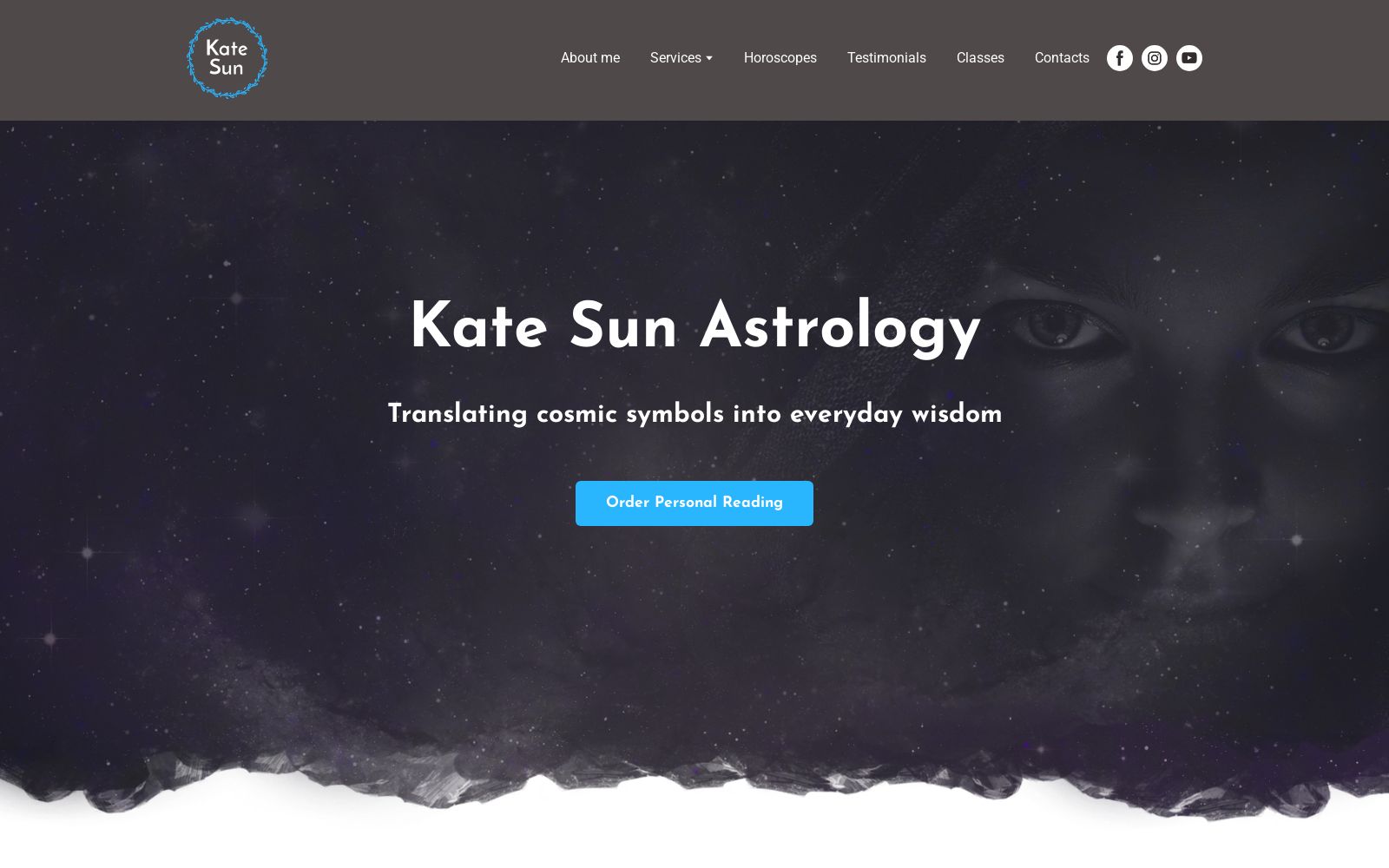 Astrology Website Template for Horoscope Site Image