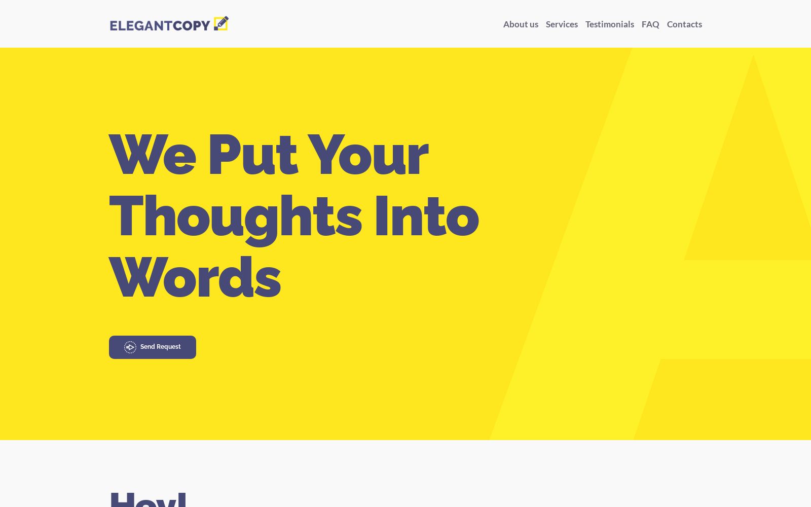 Copywriter Website Template Image