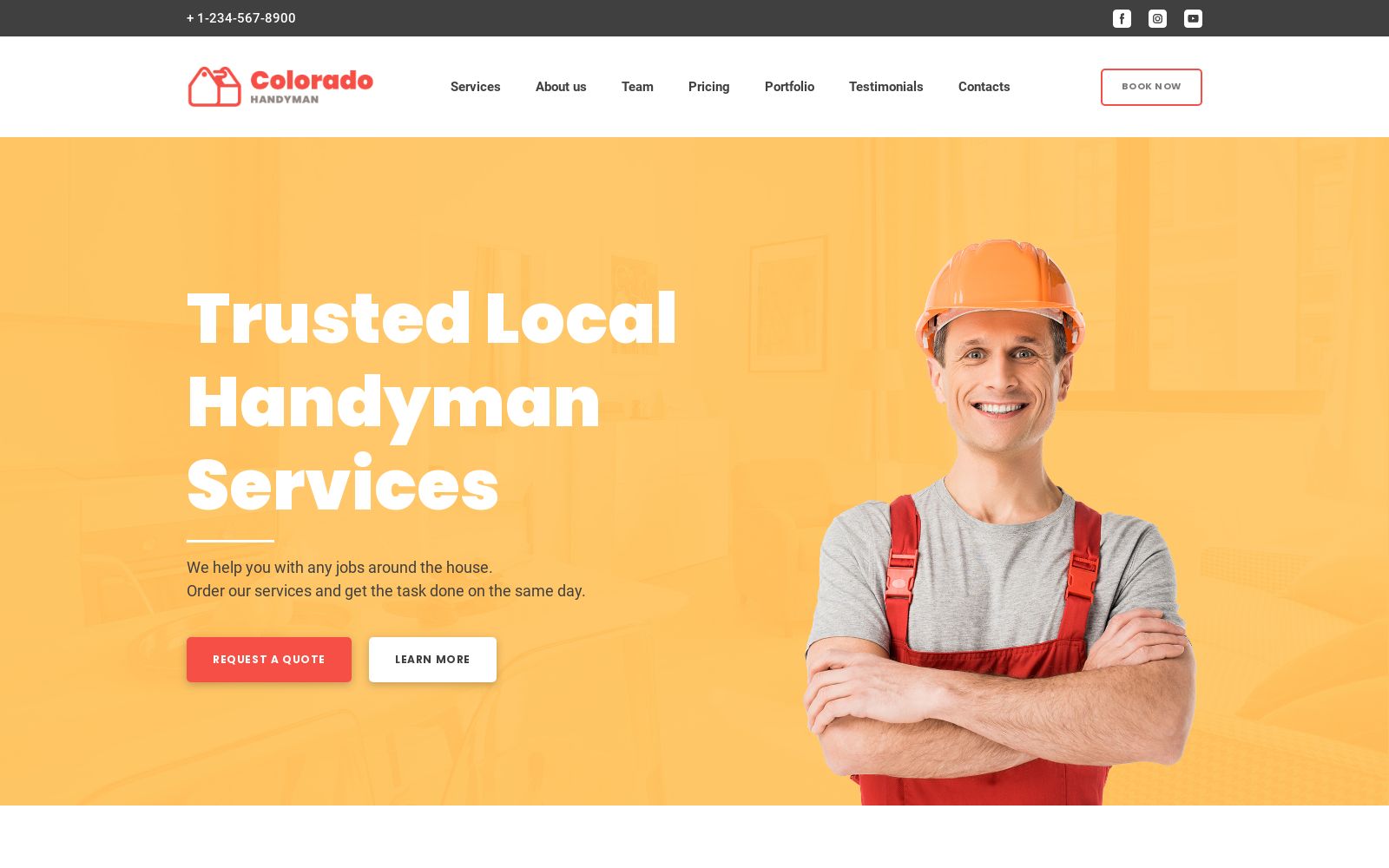 MotoCMS Home Improvement Website Template Image