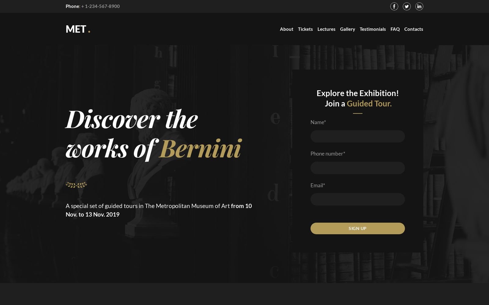 Museum Website Design for Natural Science Museum Image