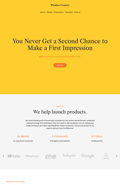 Branding Website Template