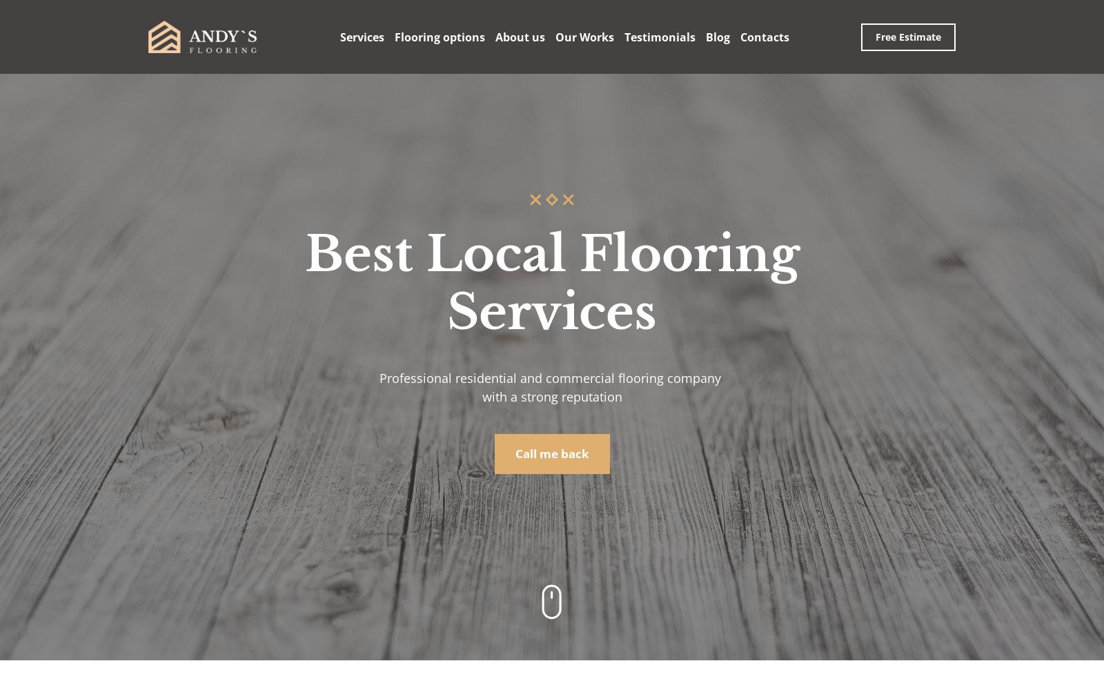 Flooring Landing Page Template Image