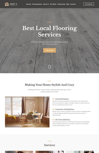 Flooring Store Website Template
