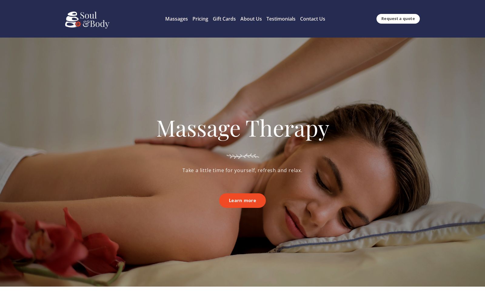 Asian Massage Website Design Image