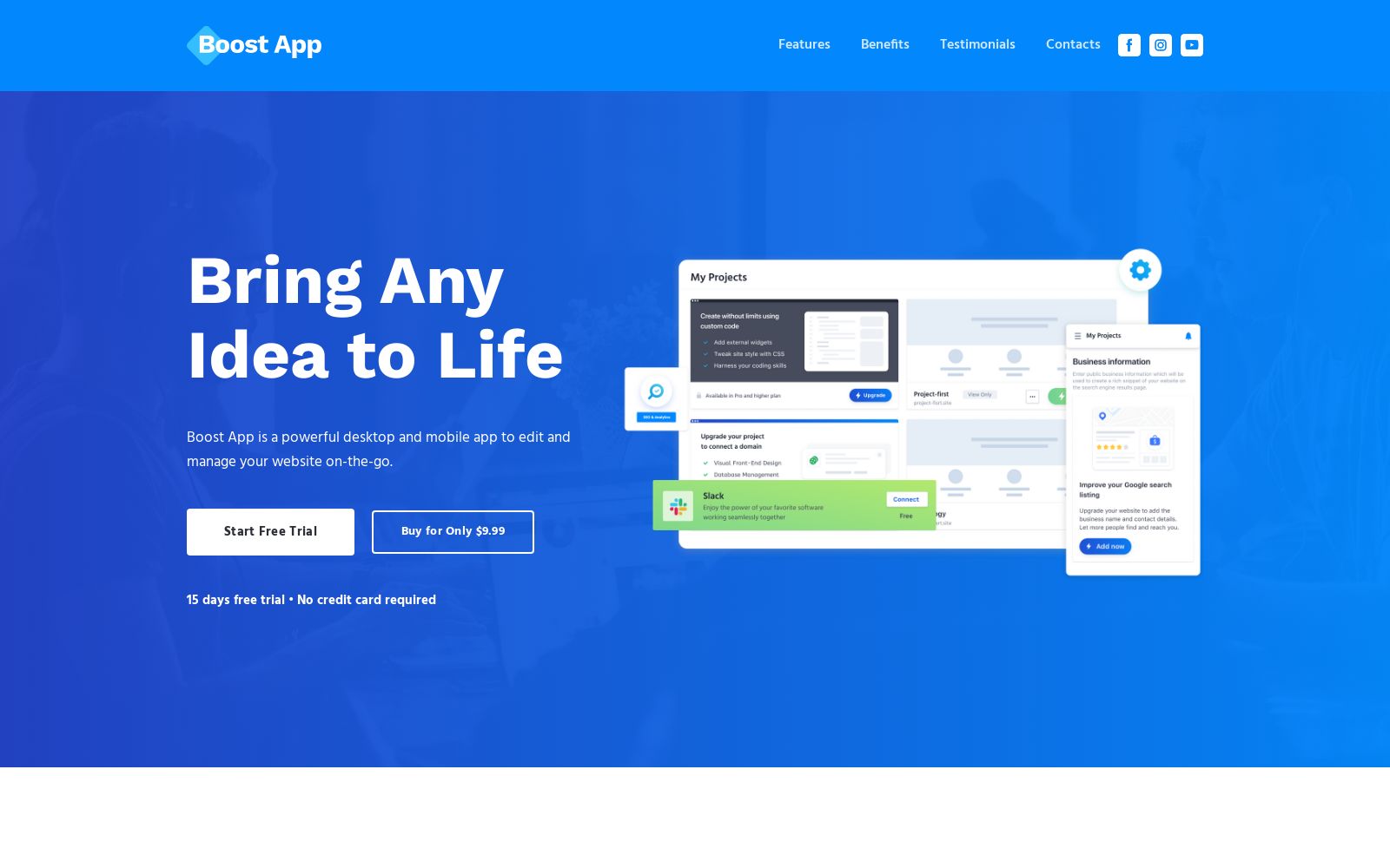 App Landing Page Template for Mobile Application Image