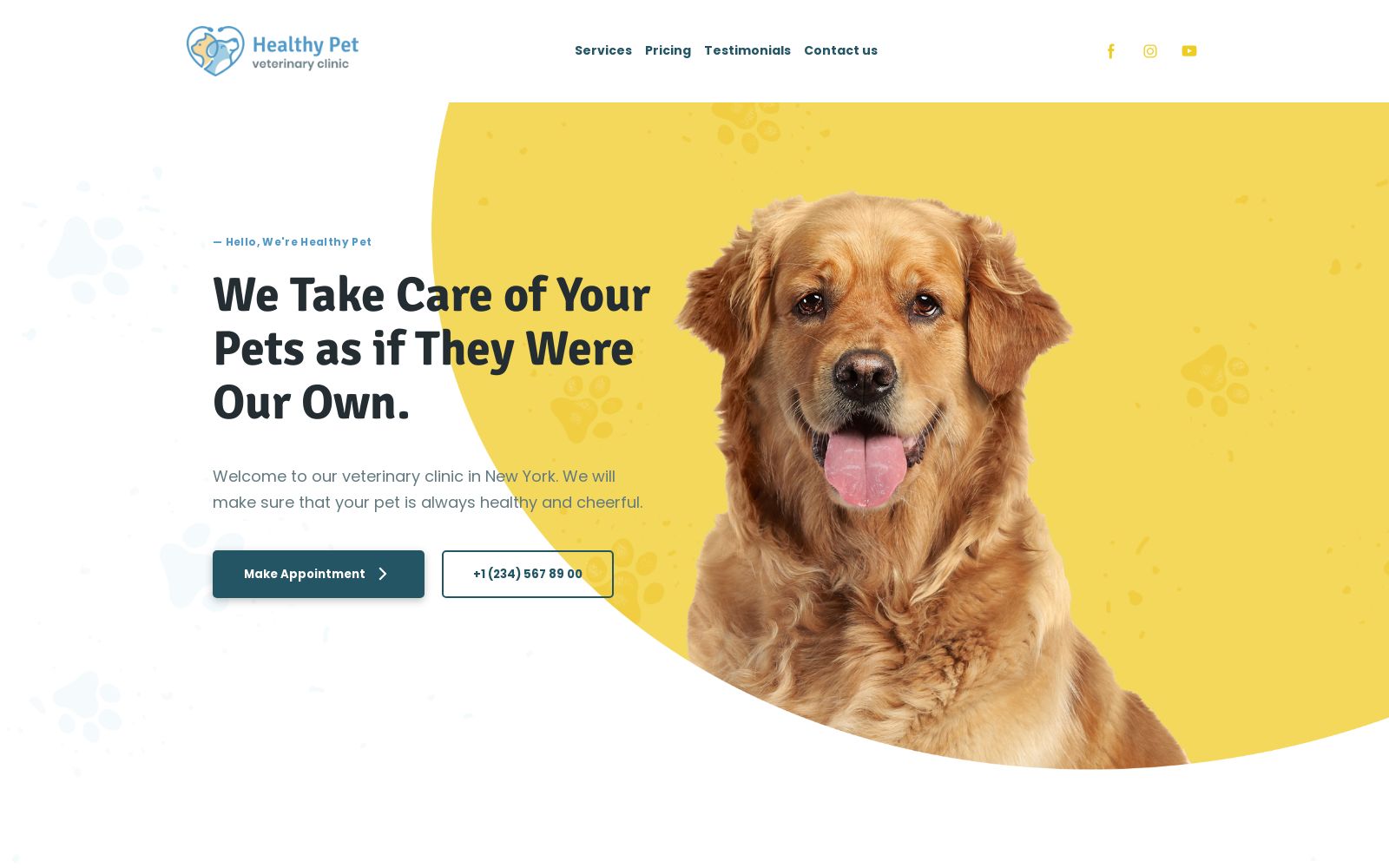 Pet Clinic Website Template for Veterinary Site Image