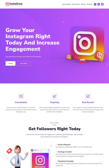 Instagram Influencer Website