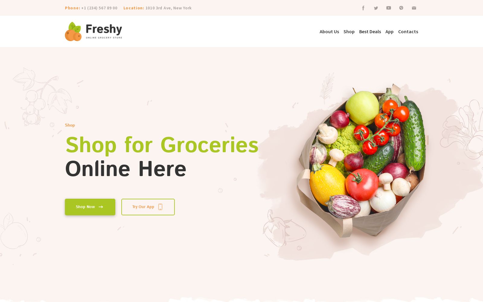 Fruit Shop Website Template Image