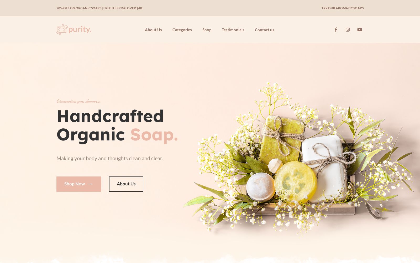 Soap Website Template for Handmade Soap Manufacturer image