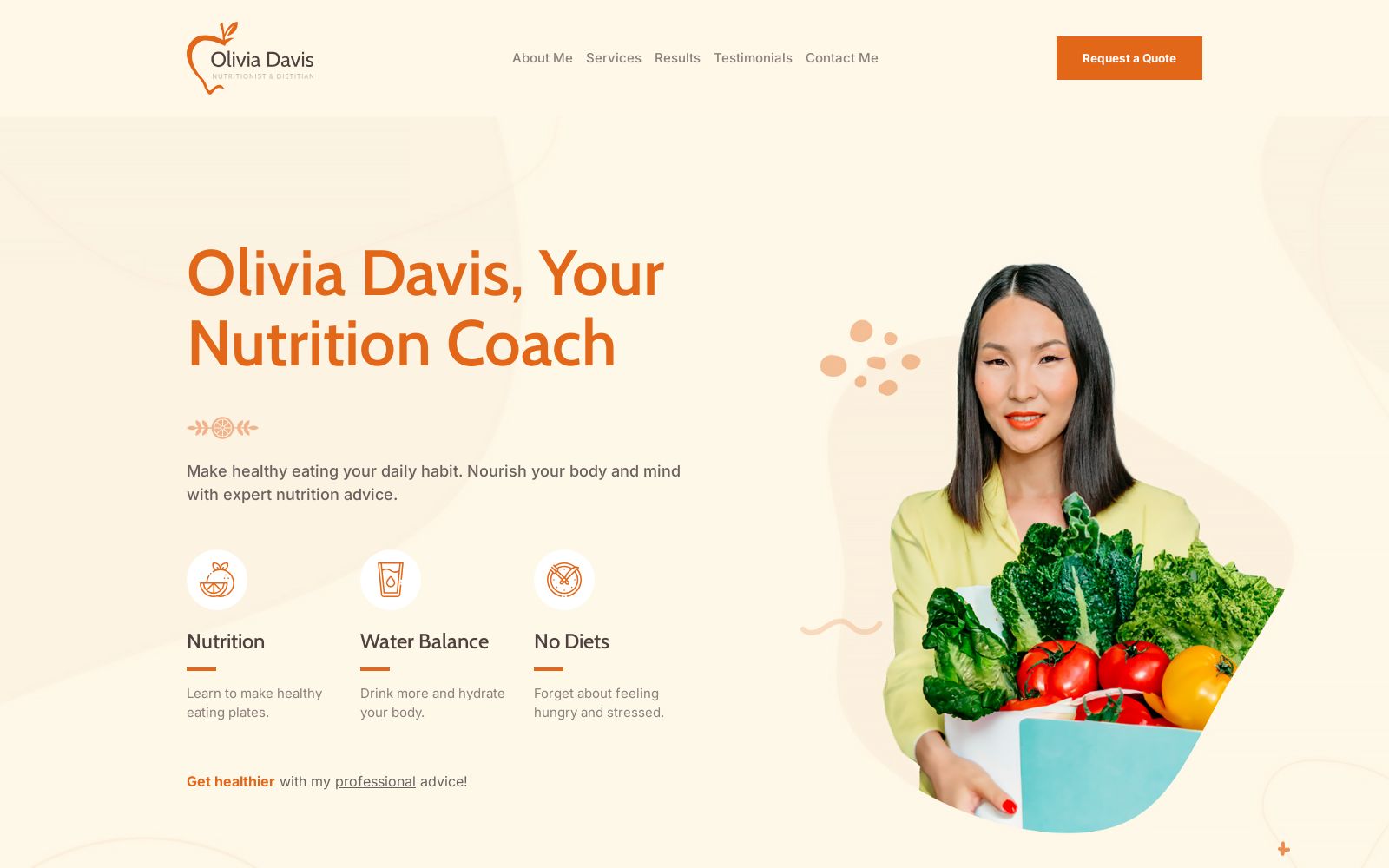 Nutrition Website Template for Certification Programs image