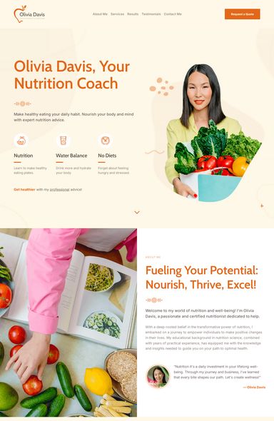 Nutritionist Website Template
