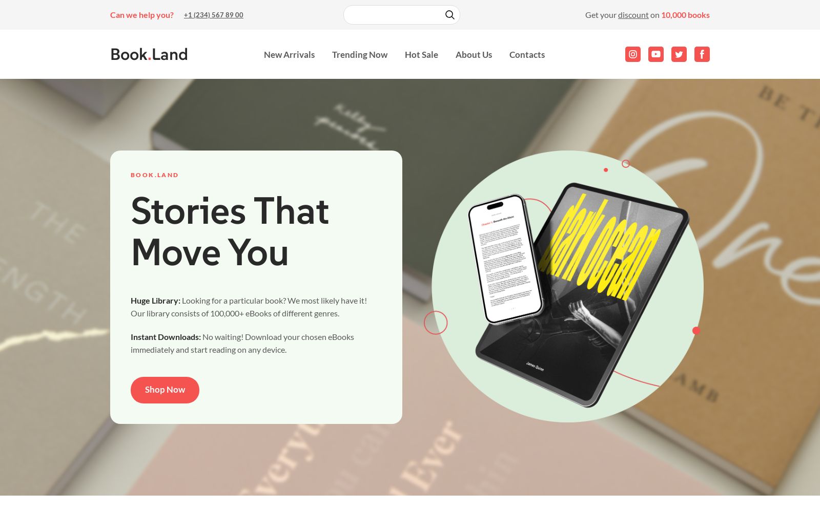 Ebook Website Design Image