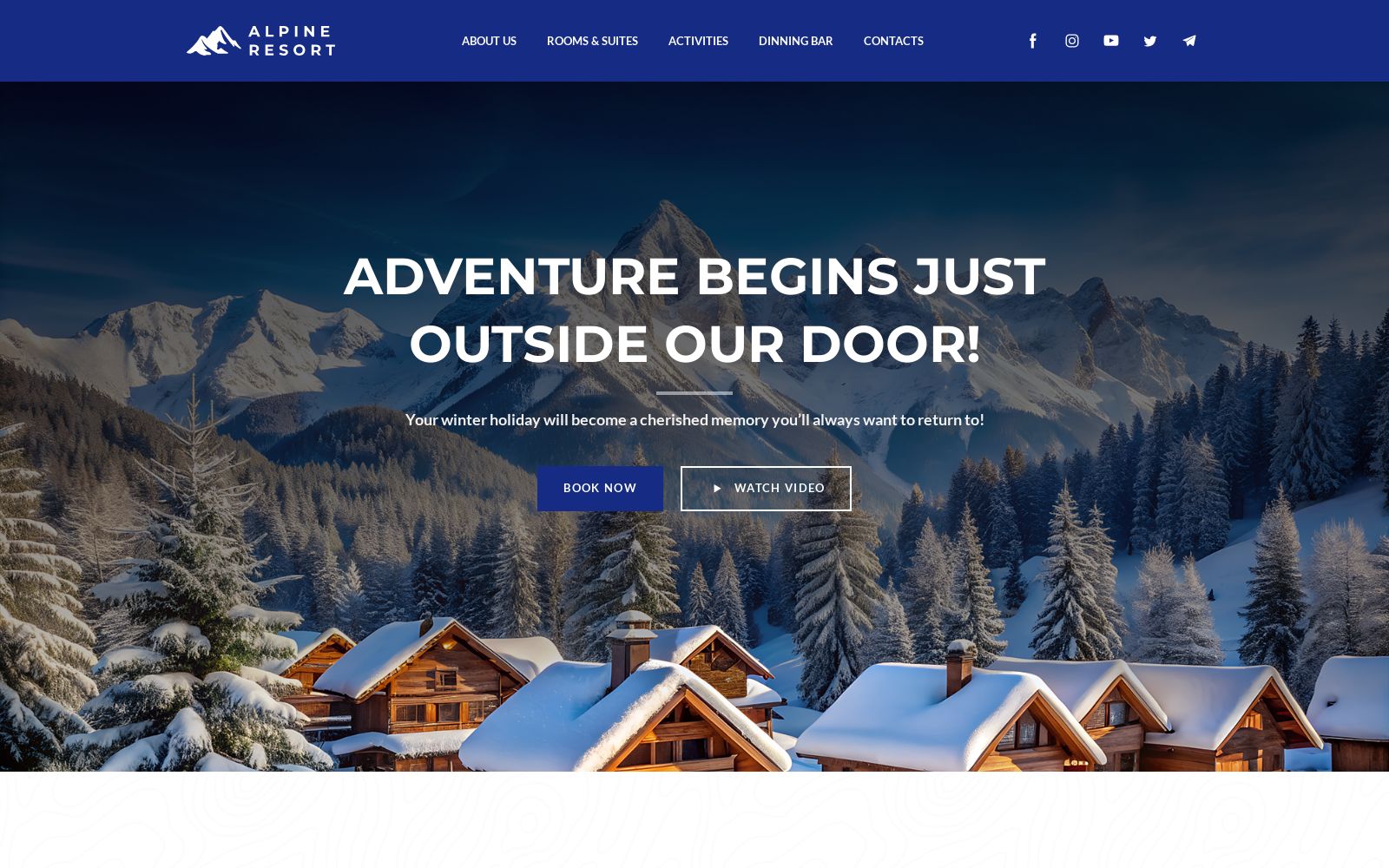 Mountain Hotel Website Template image